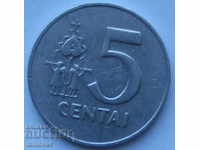 Литва 5 центаи 1991