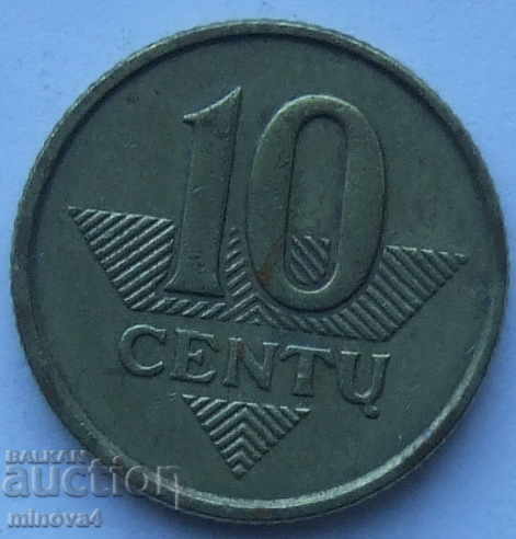 Литва 10 центу 2008