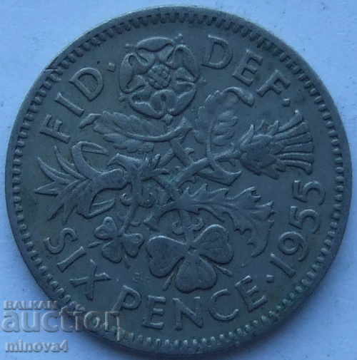 Great Britain 6 pence 1955