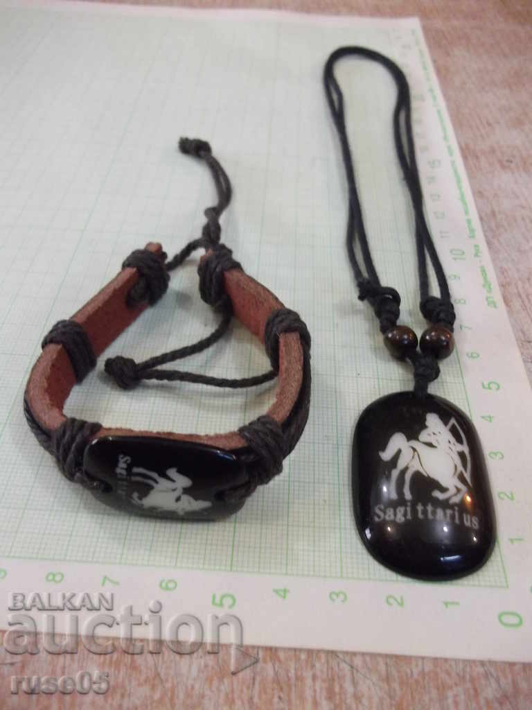Set with zodiac sign for hand and neck new