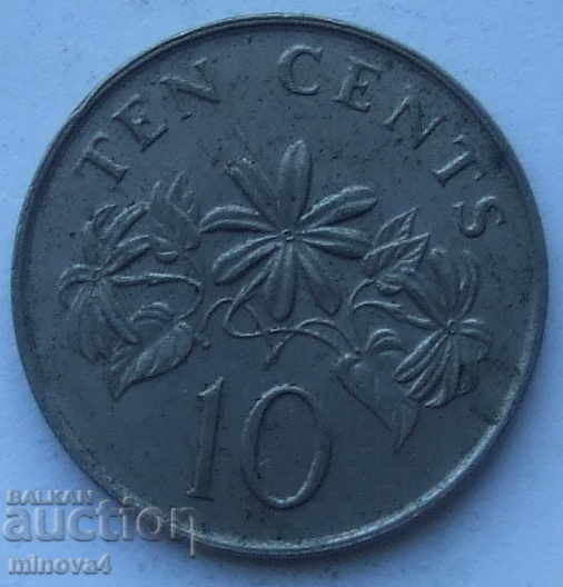 Singapore 10 cents 1987