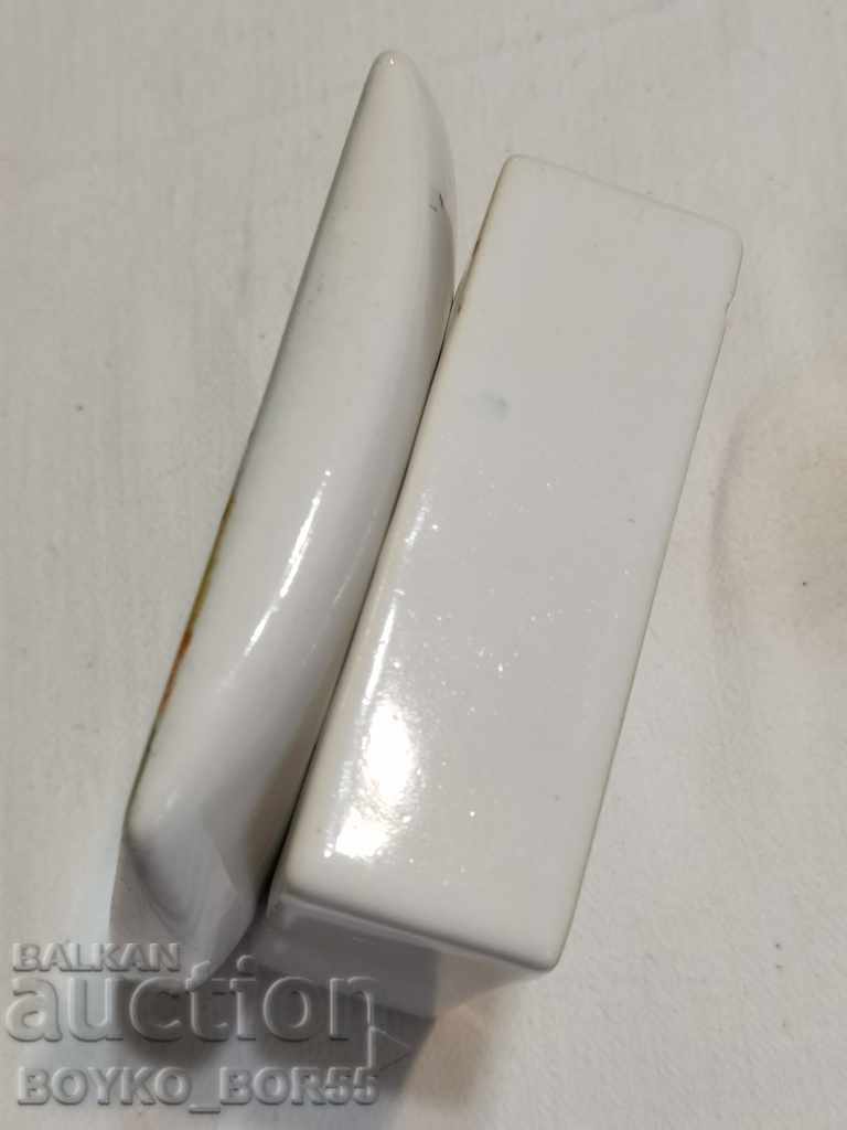 Cutie de bijuterii din porțelan antic rusesc original - 5