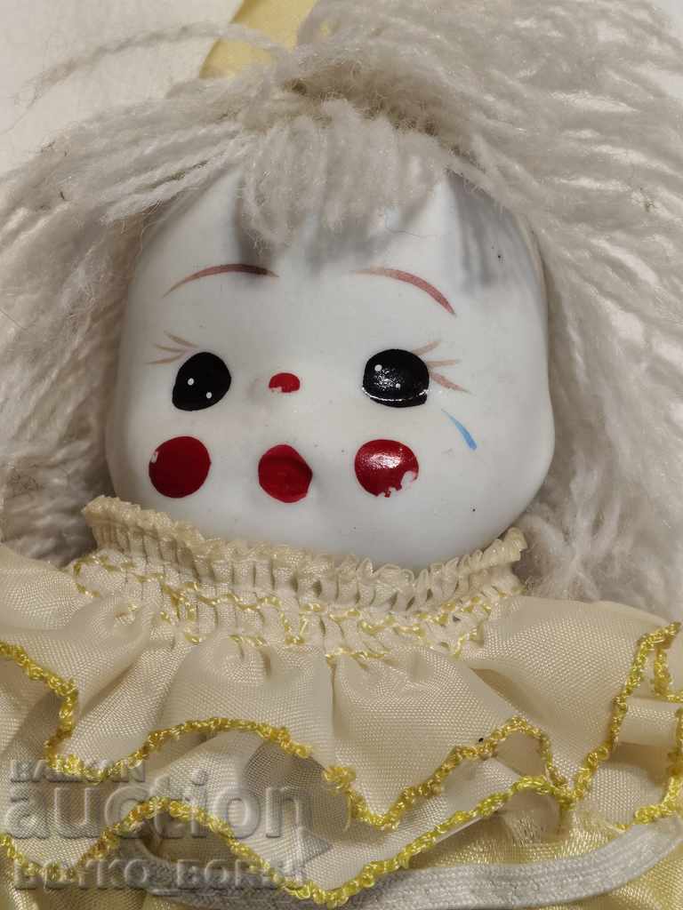 Original Russian Antique Porcelain Doll Harlequin - 5 Original Russian Antique Porcelain Doll Harlequin - 5