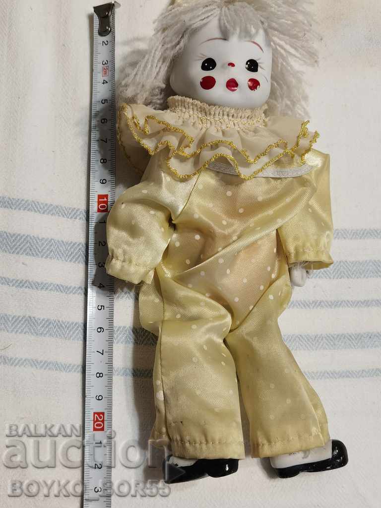 Original Russian Antique Porcelain Doll Harlequin - 6 Original Russian Antique Porcelain Doll Harlequin - 6