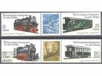 Чисти марки Влакове Локомотиви Вагони 1981 от ГДР Германия
