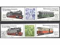 Чисти марки Влакове Локомотиви Вагони 1984 от ГДР Германия