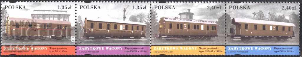 Чисти марки Влакове  Вагони 2007 от Полша