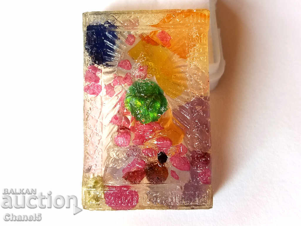 BUDDHA TILE WITH BUILT-IN NATURAL PRECIOUS STONES (392) - 5