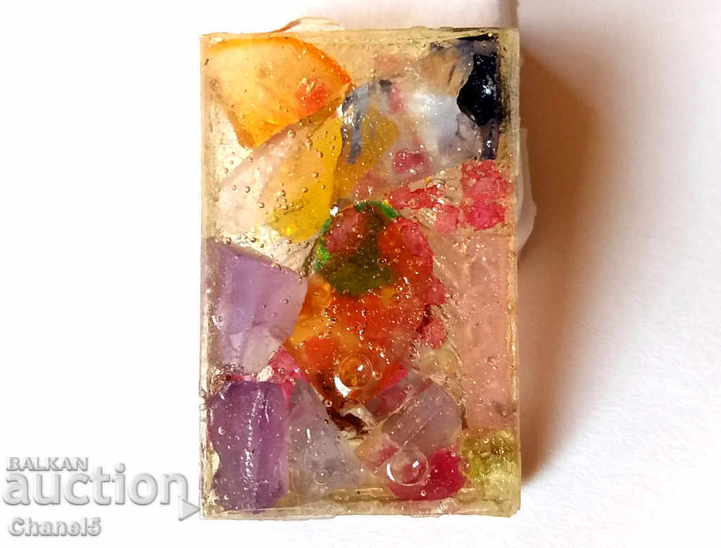 BUDDHA TILE WITH BUILT-IN NATURAL PRECIOUS STONES (392) - 6