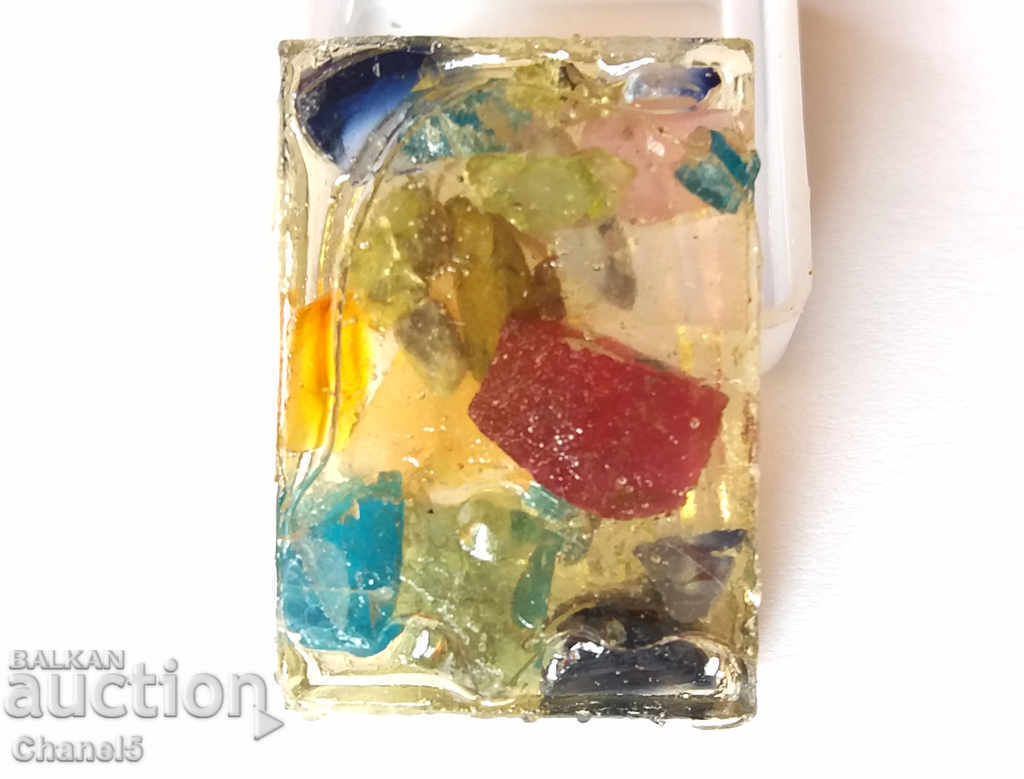 BUDDHA TILE WITH BUILT-IN NATURAL PRECIOUS STONES (394) - 5 BUDDHA TILE WITH BUILT-IN NATURAL PRECIOUS STONES (394) - 5