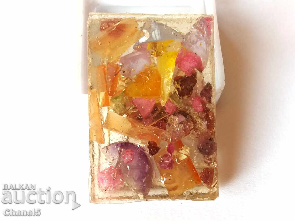 BUDDHA TILE WITH BUILT-IN NATURAL PRECIOUS STONES (395) - 5 BUDDHA TILE WITH BUILT-IN NATURAL PRECIOUS STONES (395) - 5