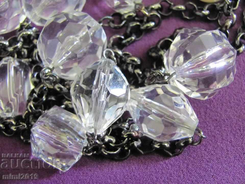 Delivery of 80's Vintich Women's Metal and Plexiglas Necklace Delivery of 80's Vintich Women's Metal and Plexiglas Necklace