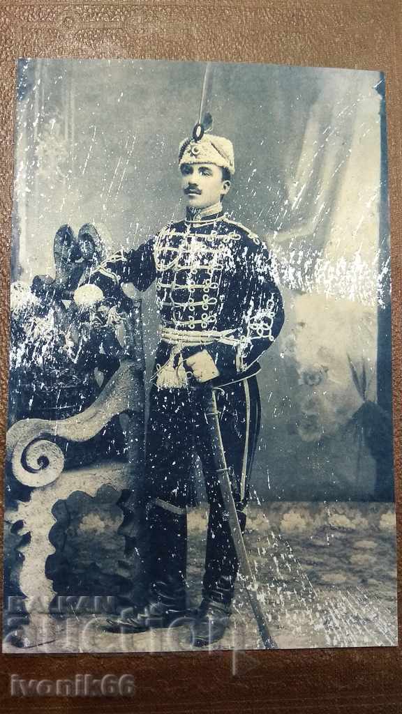Стара снимка картичка военен преди 1900