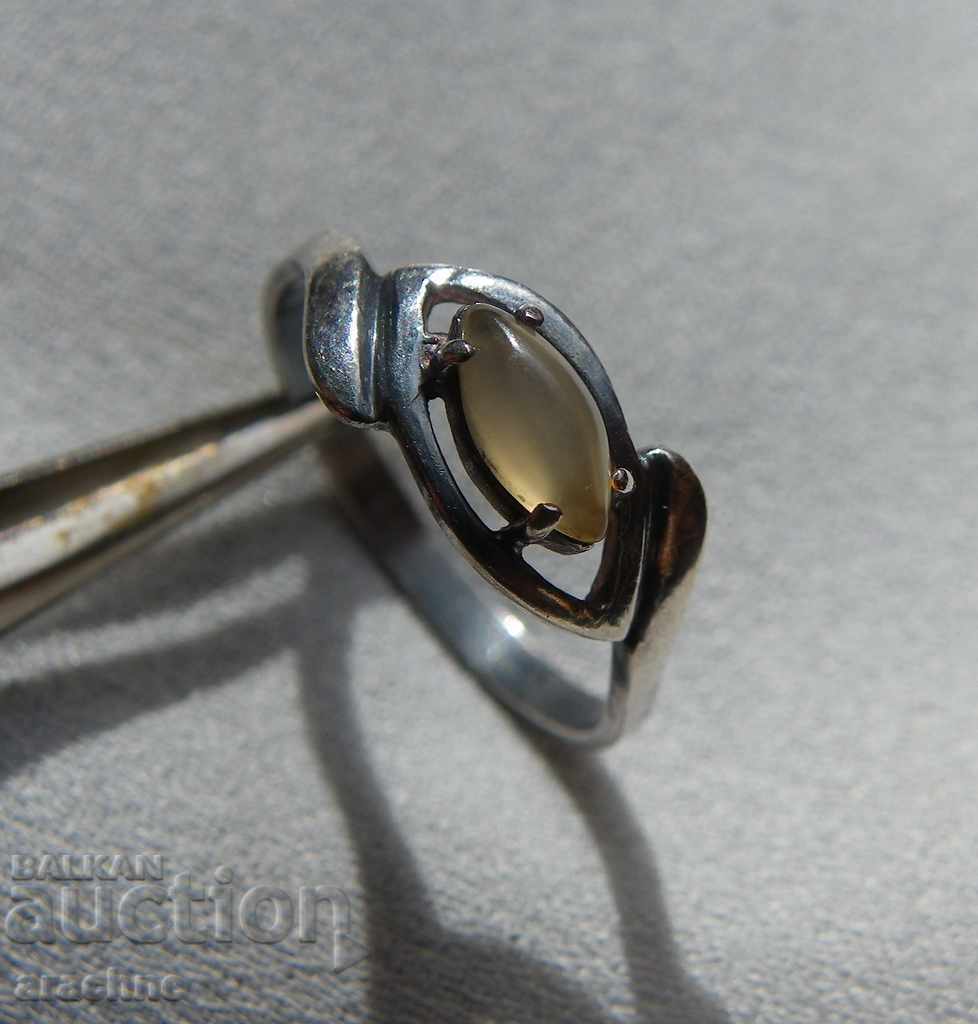 Old Bulgarian silver ring with moonstone with price 30.00 BGN | € 15.34 Old Bulgarian silver ring with moonstone with price 30.00 BGN | € 15.34