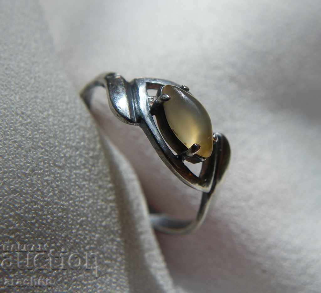 Delivery of Old Bulgarian silver ring with moonstone Delivery of Old Bulgarian silver ring with moonstone