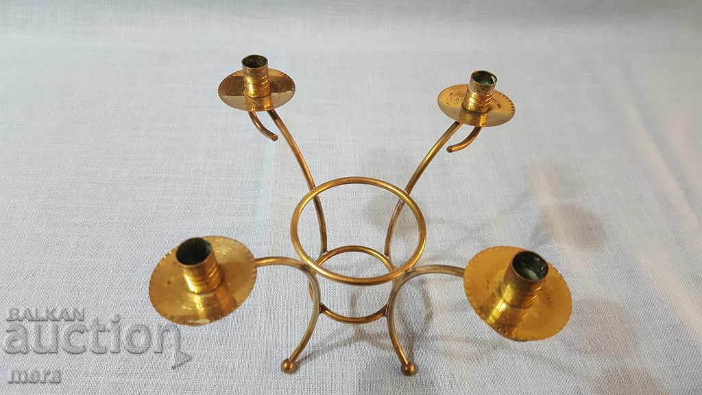 Stylish brass candlestick with price 25.00 BGN | € 12.78
