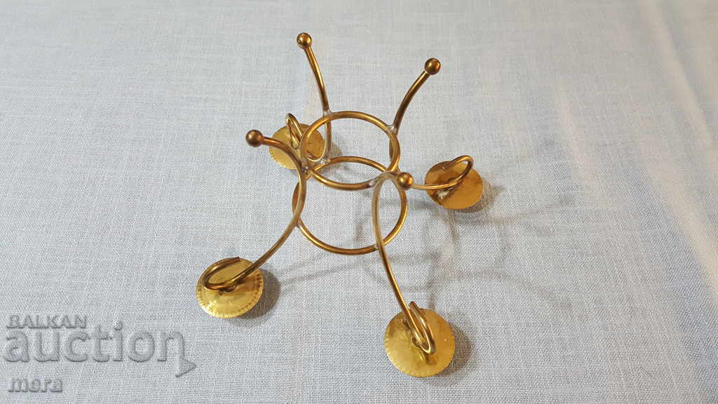 Auction  Stylish brass candlestick