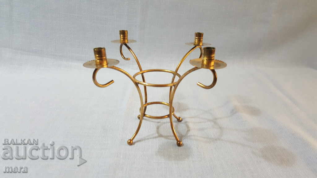 Stylish brass candlestick