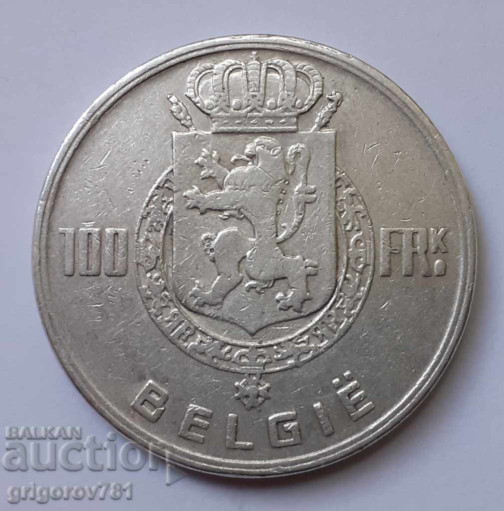 100 franci argint Belgia 1948 - monedă de argint