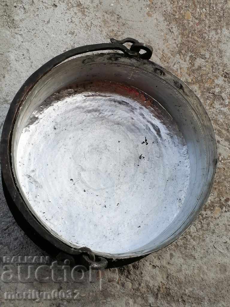Стара харания, меден съд, голям котел, бакър, ператник - 6