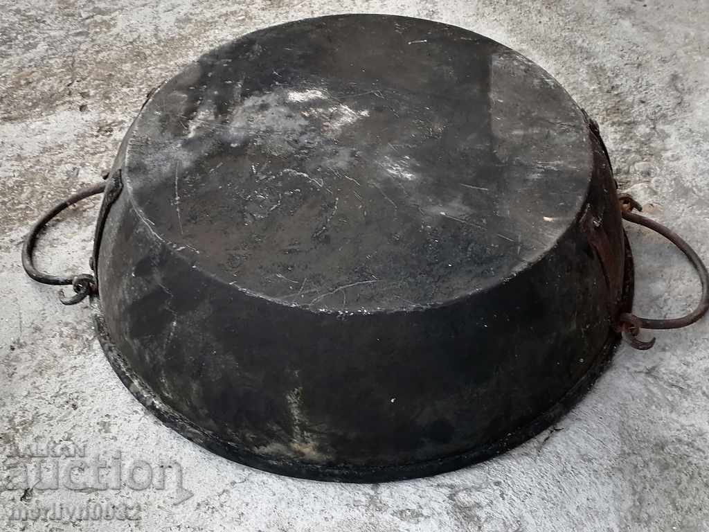 Old Copper Bowl Tray A LARGE copper copper pot - 7