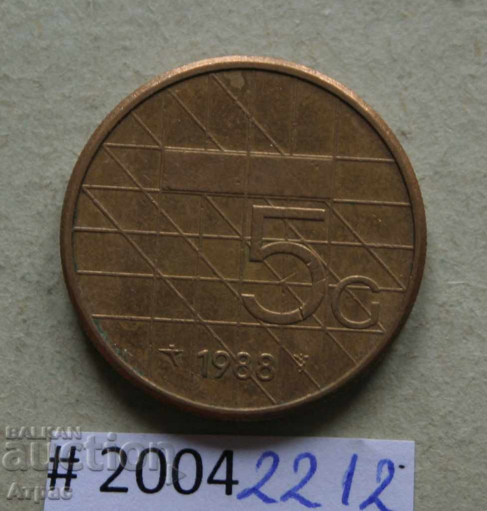 5 guldeni 1988 Olanda
