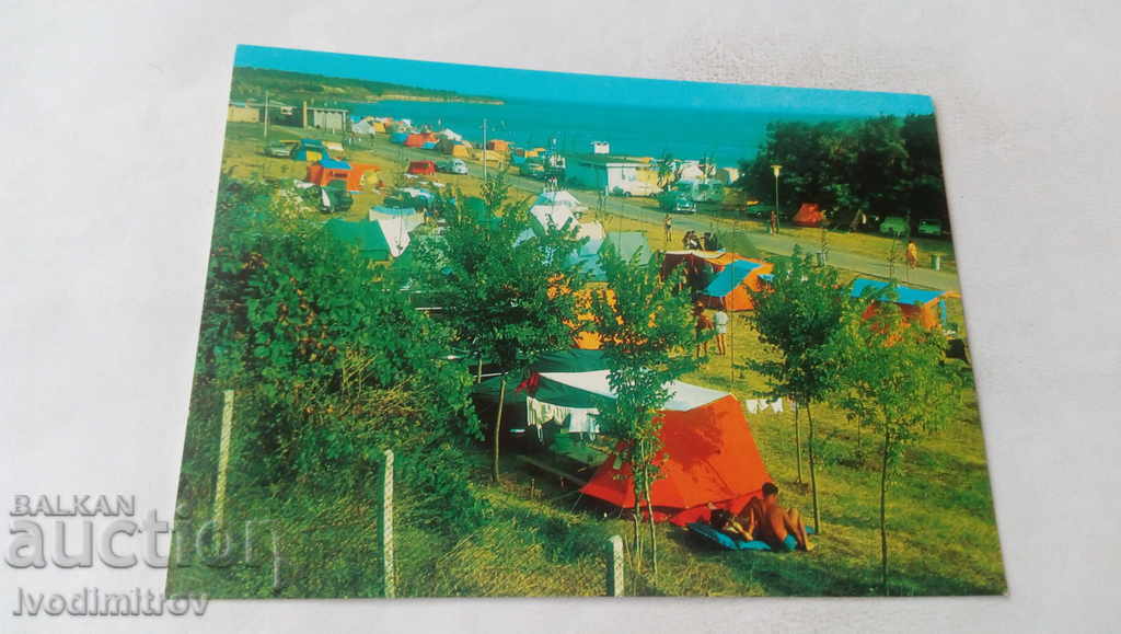 Postcard Pomorie Camping Europe 1977