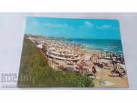Пощенска картичка Поморие Плажът 1978
