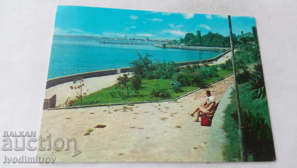 Пощенска картичка Поморие Приморският булевард 1978