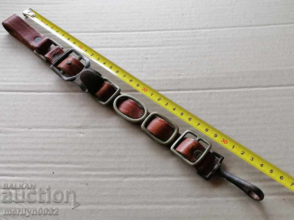 Curea pentru suport din piele de sabie bulgară din tablă de șah WW1 WW2 cu preț 139.00 BGN | € 71.07