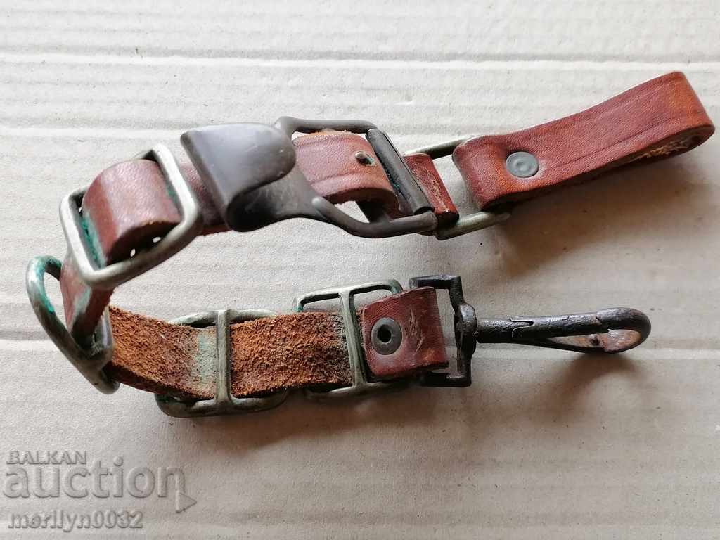 Licitație Curea pentru suport din piele de sabie bulgară din tablă de șah WW1 WW2