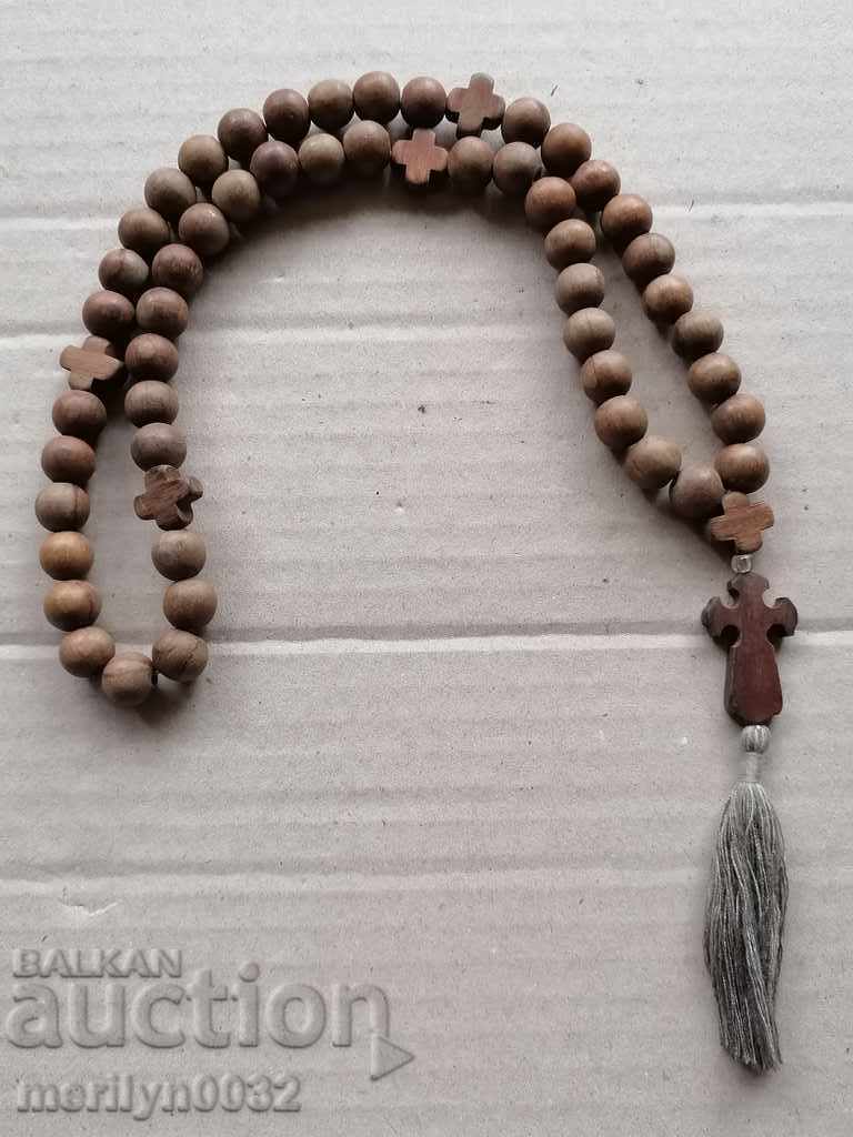 An old prayer rosary made of Lebanese cedar