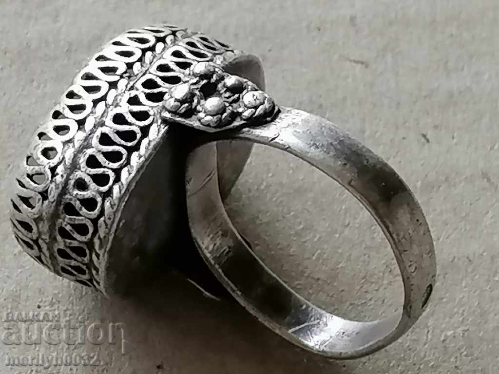 Old ring rough stone silver filigree jewelry with price 95.00 BGN | € 48.57 Old ring rough stone silver filigree jewelry with price 95.00 BGN | € 48.57