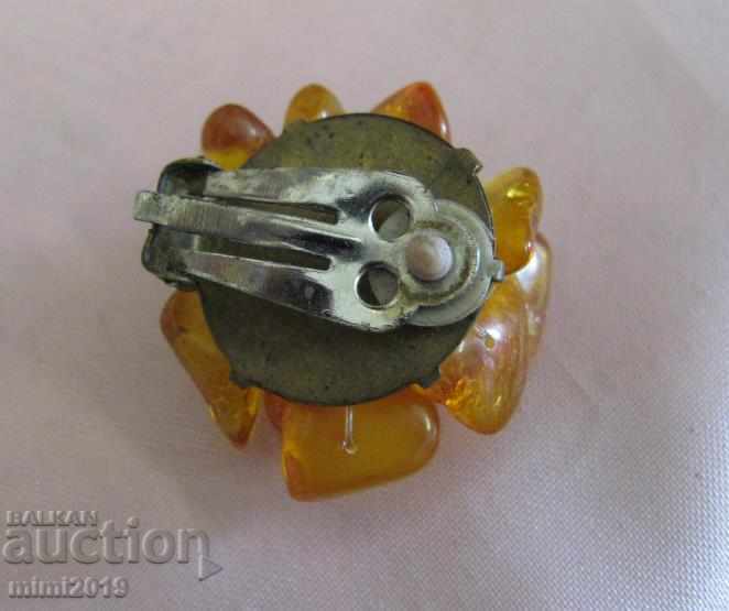 Vintage Ladies Earrings natural amber - 5 Vintage Ladies Earrings natural amber - 5