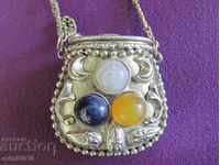 Vintich Women's Necklace reliquary, muska, amulet