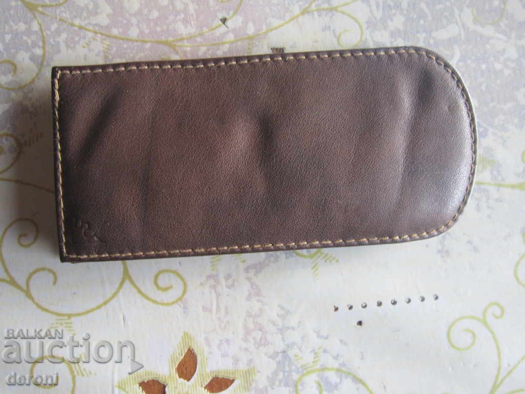 Antique leather razor case razor scissors - 6 Antique leather razor case razor scissors - 6