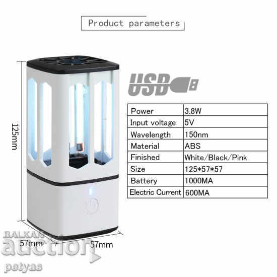 Livrarea Lampă UV bactericidă portabilă + ozon