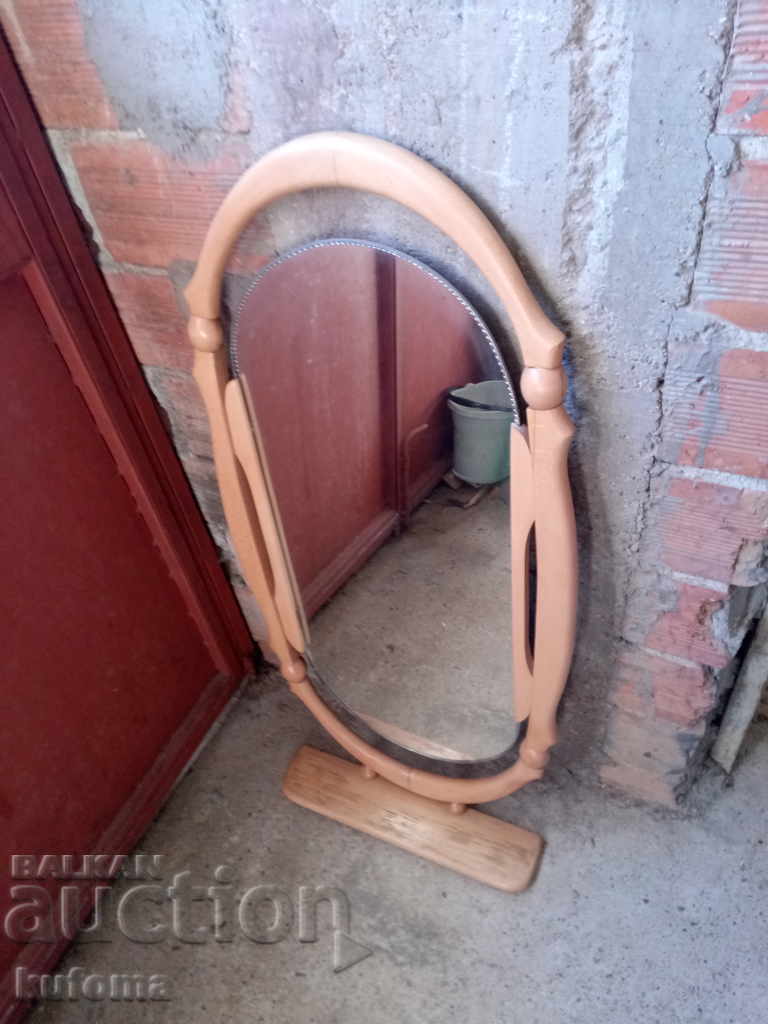 An old wooden mirror