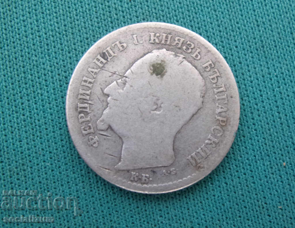 Bulgaria 50 stotinki 1891 Argint cu preț € 2.56 | 5.01 BGN Bulgaria 50 stotinki 1891 Argint cu preț € 2.56 | 5.01 BGN