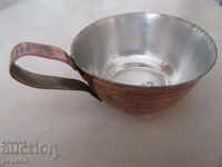COPPER TANNED CUP FOR HEATED BRANDY FROM SOCA