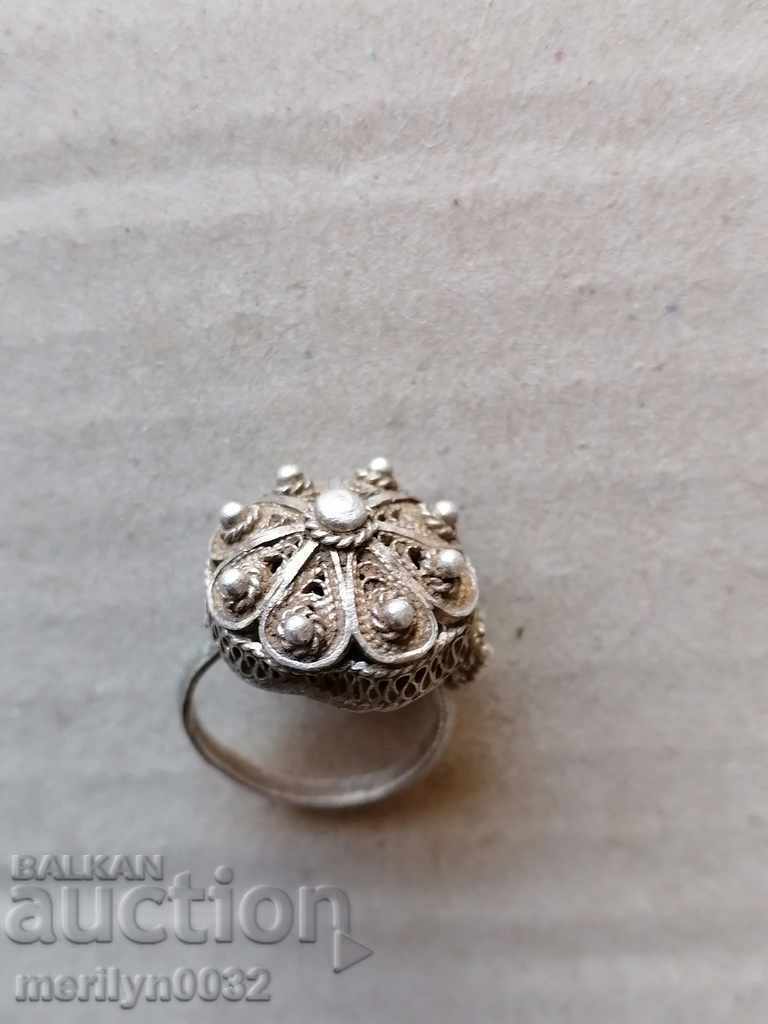 Сребърен пръстен  5,5 грама Царство България сребро накит