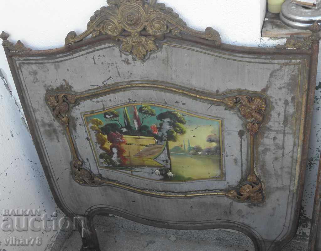 Scânduri de pat vechi cu accesorii din alamă - Doar livrare personală - 6