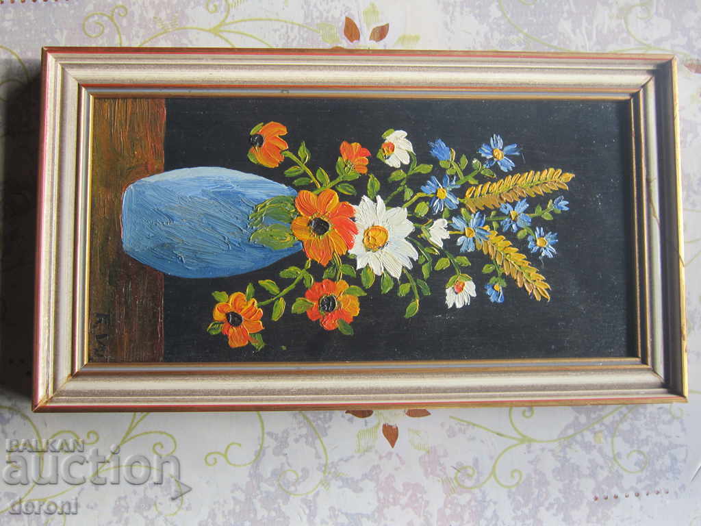 Delivery of Old oil painting on a signed board Delivery of Old oil painting on a signed board