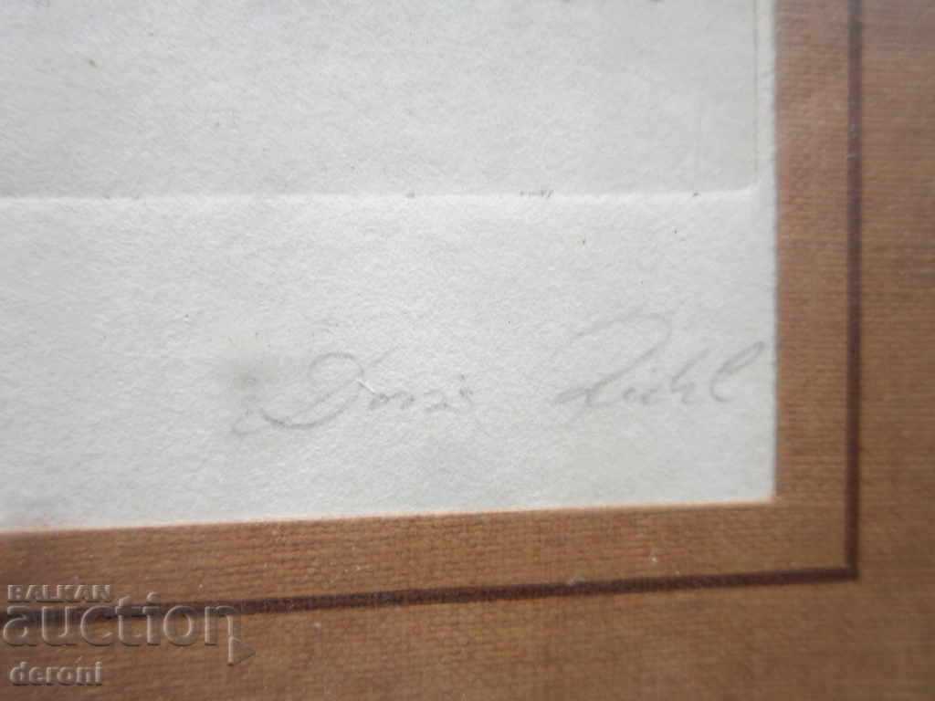 Auction Old painting etching engraving signed 1983 Auction Old painting etching engraving signed 1983