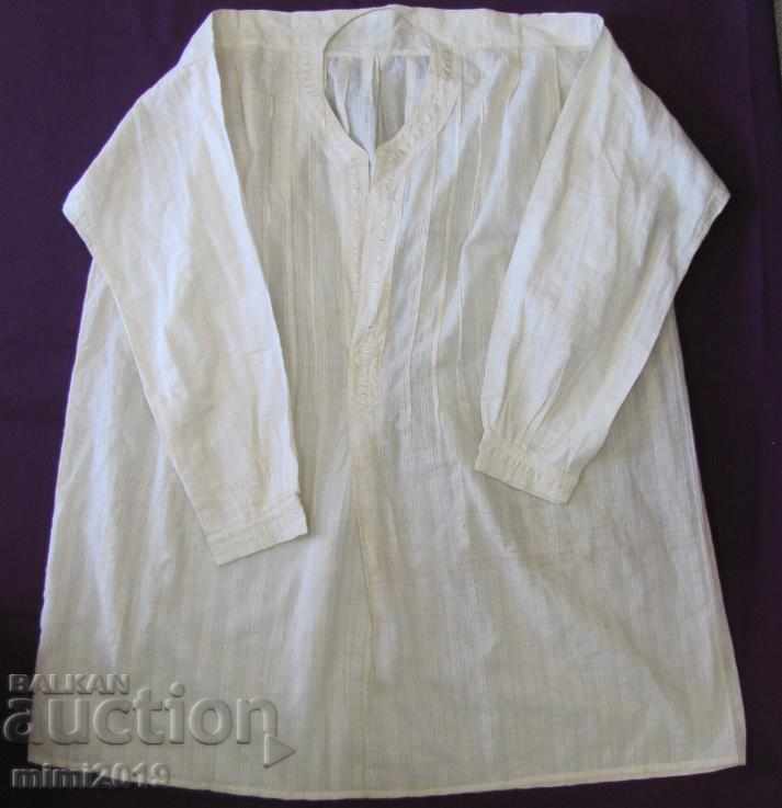 19th Century Folk Art Shirt Cotton Canary