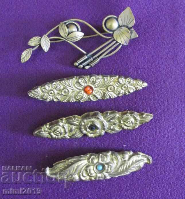 4 pcs. Old Bronze Brooches