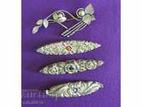 4 pcs. Old Bronze Brooches
