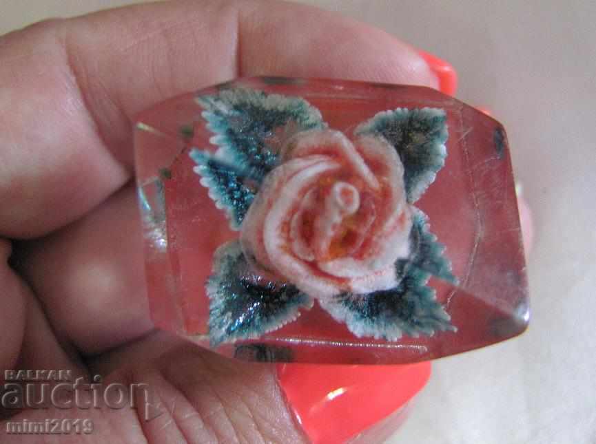 70s Ladies Plexiglas Ring - 7 70s Ladies Plexiglas Ring - 7