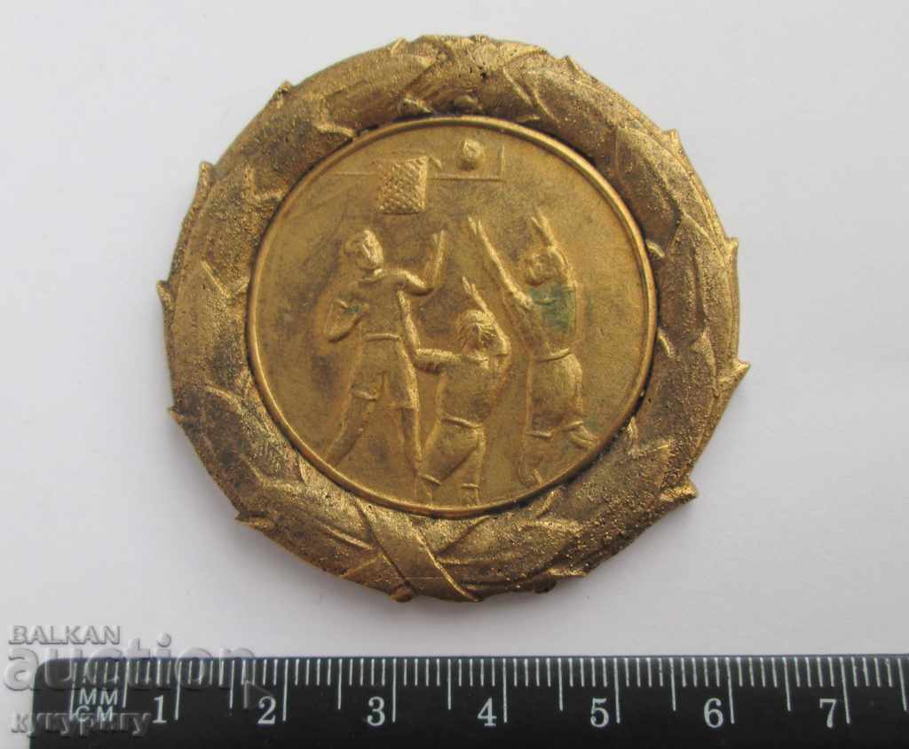 Old plaque table medal sign sport Basketball EIA 1955 - 6 Old plaque table medal sign sport Basketball EIA 1955 - 6