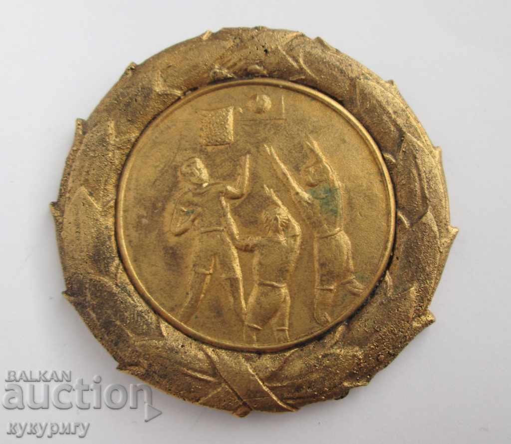 Old plaque table medal sign sport Basketball EIA 1955 - 7 Old plaque table medal sign sport Basketball EIA 1955 - 7